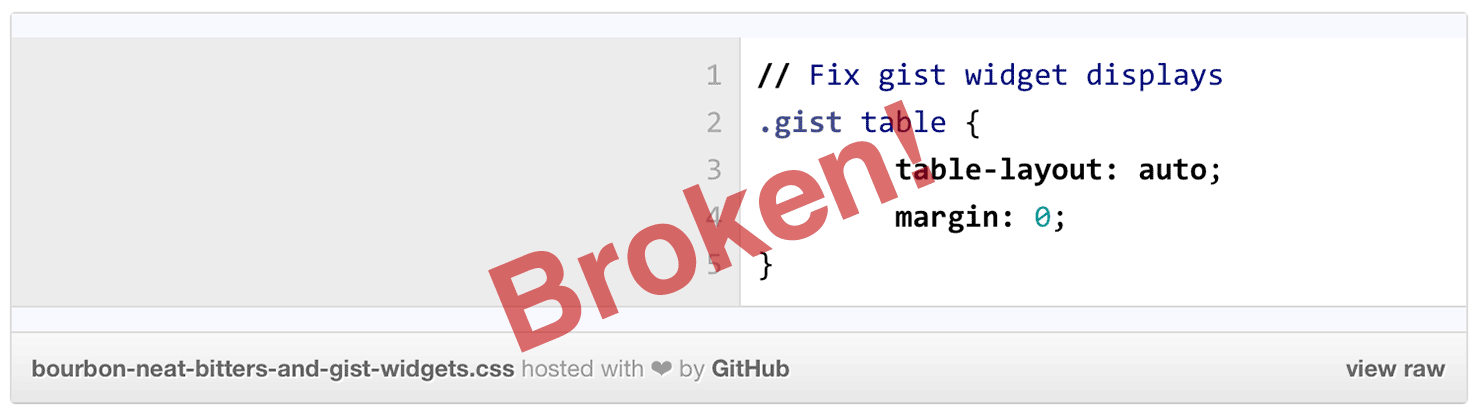 Incorrectly-rendered gist embed.
